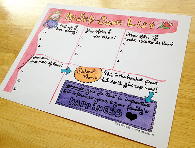 FREE Self-Care Printable // Limetreefruits.com